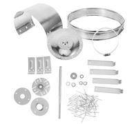 HOMOBABE Ventilateur de Toit Non Motorisé en Inox, Assemblage Nécessaire, | Taille 15,30x15,30x0,50cm, Fonctionnement Silencieux, Installation Facile, pour Halls et Entrepôts
