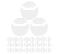 HOMOCONO 100 Pièces Étui Badge Holder Rond en Plastique Transparent Résistant à L'usure, Protection Anti-chute Rangement et L'affichage des Badges