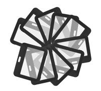 HOMOCONO 10pièces Lot de Porte-badges Transparents Rigides Double Face Protège-cartes de Travail Couverture Identification Horizontale Pratique et Visible