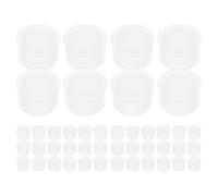HOMOCONO 150 Bouchons Ronds en Plastique Pe Transparents pour Bouteilles de Laboratoire et Vin, Étanches Conservation Prolongée, Adaptés aux Laboratoires