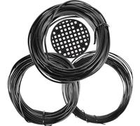 HOMOCONO 1ensemble Fil Aluminium Anodisé Noir pour Palissage Bonsaï Fil de Jardinage DIY pour Formation et Modelage des Arbres