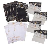 HOMOCONO 1ensemble Set de Papier à Lettres avec Enveloppes Vintage Design à Estampage à Chaud et Enveloppes Papeterie Créative pour Écrire et Envoyer des Cartes pour Plusieurs Styles