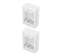 HOMOCONO 2 Pièces Boîte de Connexion Apparente Blanche en Abs Trous Pré-percés et Clips Sécurisés, Résistante au Feu, pour Projets de Rénovation et Appartements