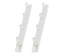 HOMOCONO 2 Pièces Crochet Coulissant sans Perçage en ABS Blanc pour Porte | Rangement Rapide à Portée de Main, Crochets Rabattables Stables, pour Manteau et Brosses de Nettoyage