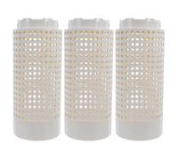 HOMOCONO 3 Pièces Composteur Jardin Enterré Mini en Plastique, Beige | Aérations à 360 Degrés, Couvercle Amovible, pour Jardin Extérieur et Plates-bandes Surélevées