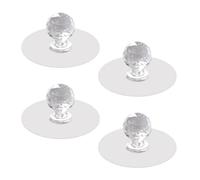 HOMOCONO 4 Pièces Boutons de Meuble Transparents en Acrylique, Poignées | Placards et Portes Intérieures, Design Délicat, sans Perçage, Décoratif, Remplace les Boutons Cassés