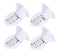 HOMOCONO 4pièces Butée de Porte Magnétique sans Perçage avec Vis Double Usage Aimant Puissant Fixation Sol Bloc Porte Plastique Abs Blanc pour Maison Bureau Chambre Salle de Bain
