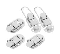 HOMOCONO 5 Pièces Loquet de Boîte à Outils en Fer, Fermeture Pivotante | Surface Antidérapante Mate, Ouverture Simple Moufles, pour Caisses D’outils et Coffrets Bijoux