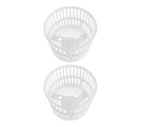 HOMOCONO Accessoires Pliables pour Petite Machine à Laver, Panier Linge en Plastique Blanc Drainage, Lot de 2, pour Voyage et Camping-