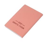 HOMOCONO Agenda de Poche 2026 Planificateur Hebdomadaire Couverture en Pu Rose, Papier Épais Anti-traversée D'encre, pour Planning et Suivi des Objectifs