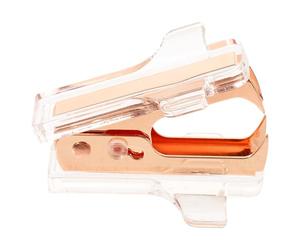 HOMOCONO Arrache-agrafes de Bureau Mini en Métal et Acrylique, Outil Ergonomique Portatif pour Retirer Agrafes, Accessoire Pratique pour Fournitures Scolaires et Usage Domestique, Couleur