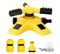 HOMOCONO Arroseur Rotatif Automatique 360 Degrés avec Raccord 1/2 Pouce en Abs pour Arrosage Pelouse et Jardin, Pulvérisation Oblique Hydraulique