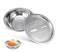 HOMOCONO Bassine de Rangement en Acier Inoxydable avec Passoire pour Légumes et Fruits, Panier Égouttoir pour Évier de Cuisine lors de la Préparation des Repas Plusieurs styles