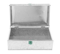 HOMOCONO Boîte de Rangement de Documents Portable en Fer Serrure, Couleur Argenté, Maison Bureau, Organise Vos Fichiers en Toute Sécurité