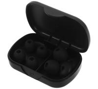 HOMOCONO Bouchons D'oreilles Antibruit en Silicone Noir, Forme Incurvée, Portables avec Étui, pour Milieux Bruyants et Avions, Confort pour Dormeurs Latéraux