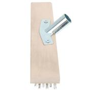 HOMOCONO Brosse de Désherbage Jaune en Fil d'acier Cuivré et Bois, Adaptée aux Espaces Étroits Fixer sur Balai ou Râteau, pour Terrasse et Entre Dalles