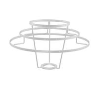 HOMOCONO Cadre de Lampe Vintage en Fer, 3 Couches, Raccord 4, 2 Cm | Structure Filaire Blanche, Compatibilité, Remplacement Facile, pour Peinture, Décoration, Chambres, Repas