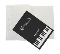 HOMOCONO Carnet de Partitions Musicales A4 Noir avec 16 Pages par Livre, Cahier de Notes Compact en Papier pour Étudiants et Professionnels, pour Écoles et Domicile