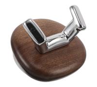 HOMOCONO Crochets à Ventouse en Bois Marron Double Prong, Fixation Murale sans Perçage, pour Suspendre Paquet à Dos et Chapeau la Cuisine ou Fenêtre