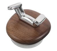HOMOCONO Crochets à Ventouse en Bois Marron sans Perçage Double Pointe, Fixation Forte et Réutilisable, pour Salle de Bain et Accessoires Cuisine