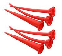 HOMOCONO Ensemble de 6 Embouts de Buse de Calfeutrage Réutilisables en Plastique Rouge pour Application Précise, pour Réparations à Domicile et Calfeutrage de Fenêtres