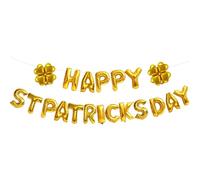 HOMOCONO Ensemble de Ballons pour Décorations de Fête Saint-patrick en Aluminium Doré Forme Trèfle Accessoires Photo pour Anniversaire et Célébrations