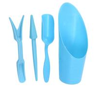 HOMOCONO Ensemble de Pelles de Jardin en PP Bleu, Lot de Set, Outil de Jardin en Plastique pour Plantes Succulentes, Transplantation et Plantation Intérieure, Poignée Confortable