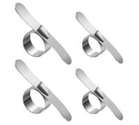 HOMOCONO Éplucheur D'oranges en Acier Inoxydable Anti-rouille, Lot de 4 Set de Set de Pièces Anneau Ergonomique, Ustensile Pratique pour Éplucher Agrumes Cuisine, Facile à Nettoyer