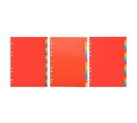 HOMOCONO Intercalaires de Cahier en Pvc Lot de 3 Sets de Sets Séparateurs de Classeur Polyvalents pour Organiser Documents pour Cahier Organiseur A4