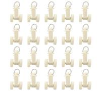 HOMOCONO Lot de 20 roulettes Coulissantes en Plastique Crochet pour Rails de Rideaux en Tissu, Accessoires pour Rideaux D’intérieur, Poulies de Guidage Adaptées aux Rails Droits, Usage