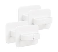 HOMOCONO Lot de 4 Crochets Muraux Multifonctions en Hips Blanc, Faciles à Utiliser, pour Salle de Bain, Chambre ou Bureau, Porte-bouteille et Patère Pratique sans Perçage