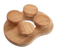 HOMOCONO Oreiller de Sauna en Bois, Coussin Lombaire Beige | Bois Massif Poli, Forme Galbée, Surface Lisse Odeur, pour Tête, Nuque, Détente Spa
