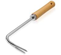 HOMOCONO Outil Manuel de Désherbage avec Manche en Bois, Extracteur pour Jardinage, Conception Mécanique pour Espaces Étroits, Outil Pratique pour Désherber Efficacement