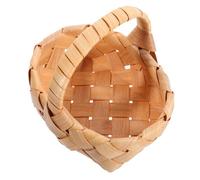 HOMOCONO Panier Décoratif en Bois Tissé Mini pour Fruits, Léger et Finement Travaillé, comme Accessoire Photo Ranger des Bonbons