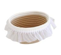 HOMOCONO Panier Modèle Petit Corde de Coton Tissé, de Rangement de Bureau | Organisateur Portable et Léger, pour Salon ou Bureau, Décoration Maison, Format 17,5x15x9cm