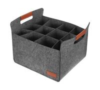 HOMOCONO Paquet de Rangement en Feutre pour 12 Bouteilles de Vin avec Compartiments Individuels, Protection Optimale et Poignée Portable pour Occasions Spéciales