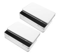 HOMOCONO Petite Boîte en Métal Blanc Couvercle pour Rangement Boîte Dragee Mariage ou Anniversaire Métal Simple Étanchéité