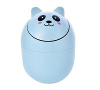HOMOCONO Petite Poubelle de Bureau de Table, Couvercle Basculant ABS Bleu | Usage Maison et Bureau, Format Compact pour Table, Organisateur Multifonctionnel, Décoration Discrète