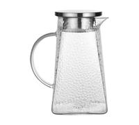 HOMOCONO Pichet à Eau en Verre 1,8l avec Couvercle, Grosse Capacité, Pichet pour Boissons Froides, Carafe Domestique Cuisine et Rafraîchissements