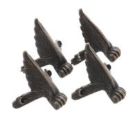 HOMOCONO Pieds en Métal Robustes pour Boîte à Bijoux, Lot de 4, Finition Bronze Antique, pour Meubles de Rangement et Coffrets, Petite Taille, Support d'angle pour Meuble
