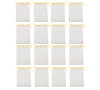 HOMOCONO Pochettes Plastiques Transparentes à Motif Marguerite 25 Pièces, Paquet d'emballage Fermeture Cordon pour Trousse de Toilette et Voyage Couleur Aléatoire