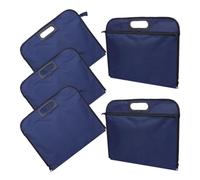 HOMOCONO Pochettes Porte-documents Organisateur de Fichiers en Tissu Oxford Imperméable Lot de 5 Fermeture Éclair pour Magazines et Reçus Professionnels, pour Hommes et Enseignants