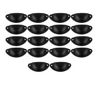 HOMOCONO Poignée de Meuble Décorative en Fer Noir Demi-cercle Rétro 18 Pcs | Placard et Porte, Style Chic Ancien, Usage Quotidien, Finition Noire, Forme Semi-circulaire