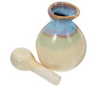 HOMOCONO Pot D'huile Essentielle pour Stockage D'huiles Essentielles en Porcelaine Glacée Blanche Distributeur Fonctionnel Design Élégant Couleur Aléatoire pour Spa et