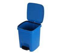 HOMOCONO Poubelle à Pédale Plastique Bleue 10 L Couvercle Anti-odeurs pour Salon et Chambre, Design Moderne Rectangulaire et Capacité Optimale