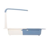 HOMOCONO PP Étagère de Rangement Bleu Télescopique pour Évier | Rangement Pratique à Design Simple, pour Évier et Pendaison de Crémaillère, Boules de Nettoyage, Moufles et Chiffons