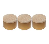 HOMOCONO Recipient pour Bougies Design Compact et Portable, pour Bougies Parfumées Lot de 3 en Fer Doré Couvercles et Décoration Intérieure
