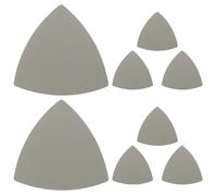 HOMOCONO Set de Papiers de Verre Floqués Triangulaires en Carbure de Silicium 90x90mm Lot de 8 pour Ponçage Humide et Sec, Poussière, pour Peinture Automobile et Plâtre