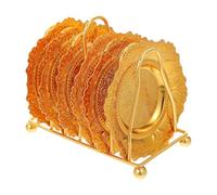 HOMOCONO Set de Vaisselle avec Plateau de Collation en Fer Solide et Étagère de Rangement, 7 Pièces pour Restaurants et Présents de Pendaison de Crémaillère