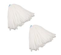 HOMOCONO Têtes de Rechange pour Balai Laveur 22mm Rond en Tissu Non Tissé Blanc, Lavables en Machine, Compatibles Plupart des Balais pour Nettoyage Quotidien